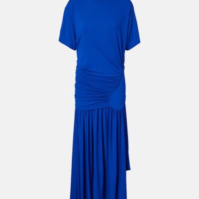 Ferragamo Draped Jersey T-Shirt Dress