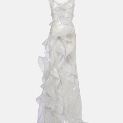 Maticevski Refraction Sequined Ruffled Gown