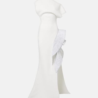 Maticevski Wishing Ruffled Asymmetric Gown