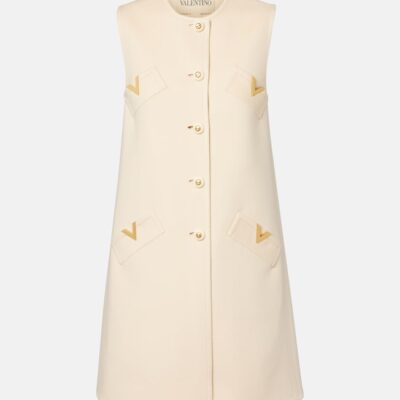 Valentino Vgold Wool And Cashmere Minidress