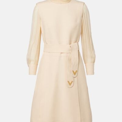 Valentino Wool And Silk Crepe Couture Minidress