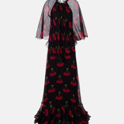 Valentino Creponne Chiffon Gown