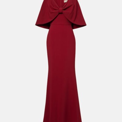 Elie Saab Caped Cady Gown