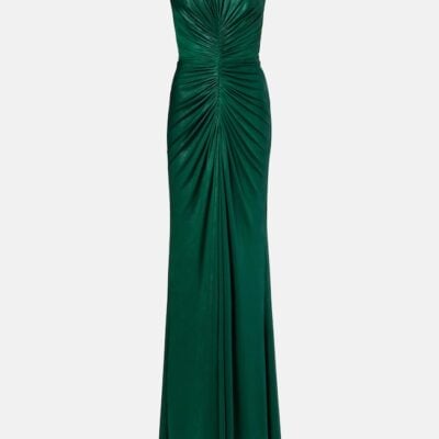 Elie Saab Ruched Jersey Gown