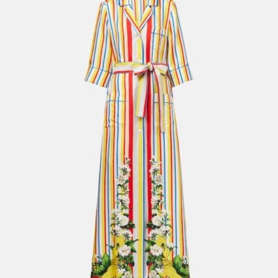 Dolce&Gabbana Striped Silk Shirt Dress