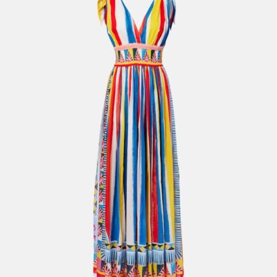 Dolce&Gabbana Striped Cotton Maxi Dress