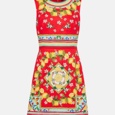 Dolce&Gabbana Printed Cotton Minidress