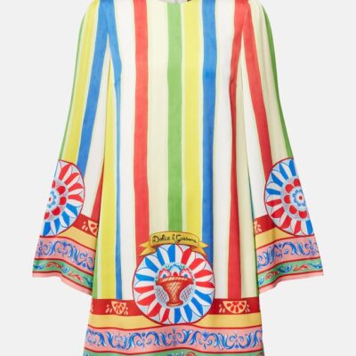 Dolce&Gabbana Printed Silk-Blend Minidress