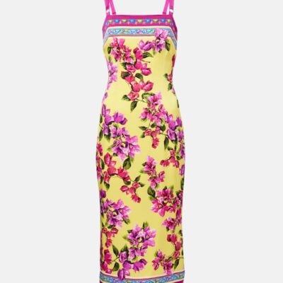 Dolce&Gabbana Taormina Floral Silk-Blend Midi Dress