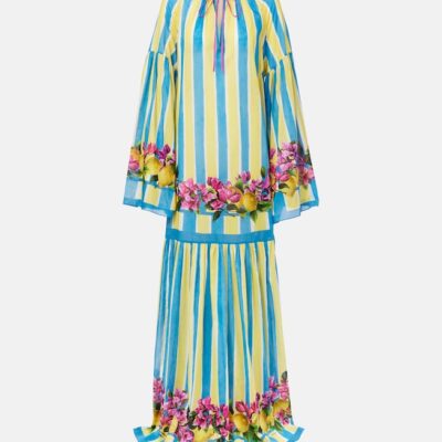 Dolce&Gabbana Striped Cotton Kaftan