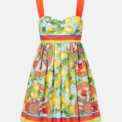Dolce&Gabbana Printed Cotton Mini Dress