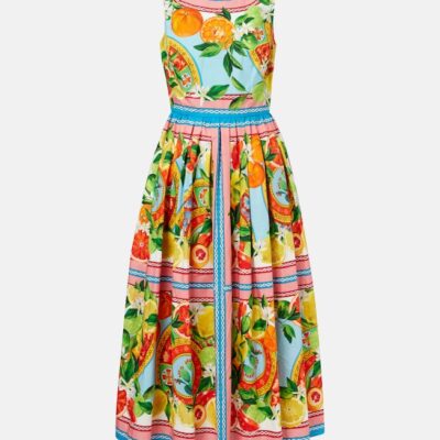 Dolce&Gabbana Taormina Printed Cotton Midi Dress
