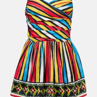Dolce&Gabbana Ruched Striped Minidress