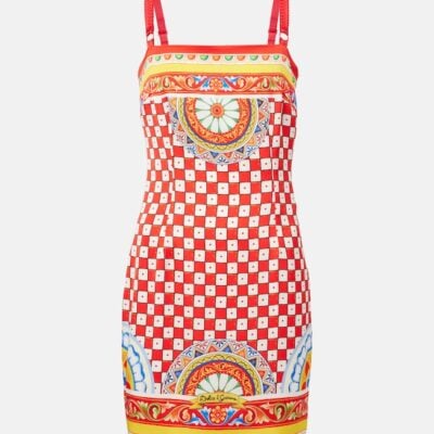 Dolce&Gabbana Taormina Printed Silk-Blend Minidress