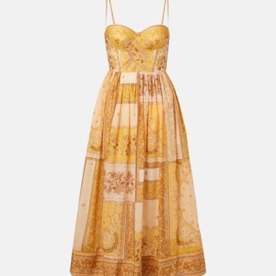 Zimmermann Lucky Shirred Cotton Corset Dress
