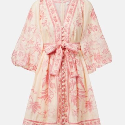 Zimmermann Lucky Floral Linen Minidress