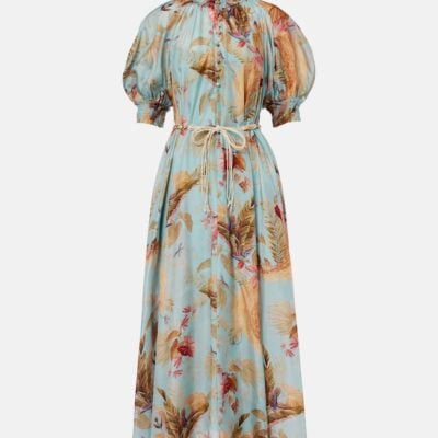 Zimmermann Ascension Billow Floral Silk Maxi Dress