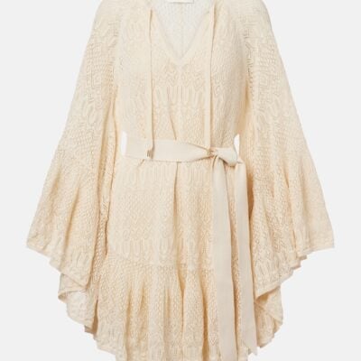 Zimmermann Coco Gathered Lace Minidress