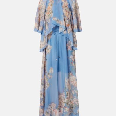 Zimmermann Cascadian Cotton And Silk Georgette Maxi Dress