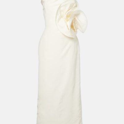 Magda Butrym Floral-Appliqué Corset Dress