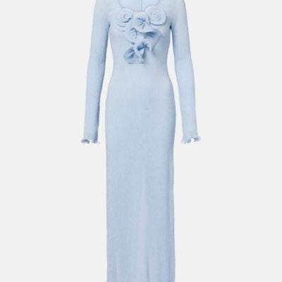 Magda Butrym Floral-Appliqué Maxi Dress