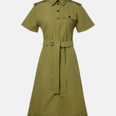 Burberry Belted Cotton Shirt Dress