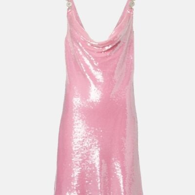 Versace Medusa '95 Sequined Silk Slip Dress