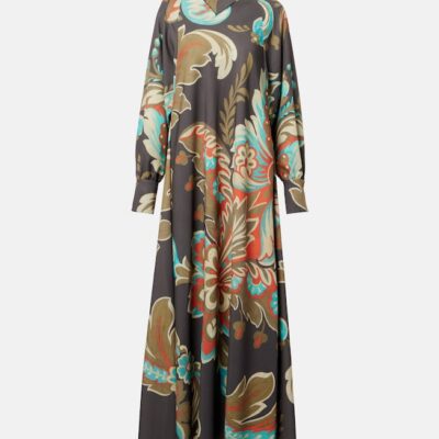 Etro Printed Asymmetric Maxi Dress