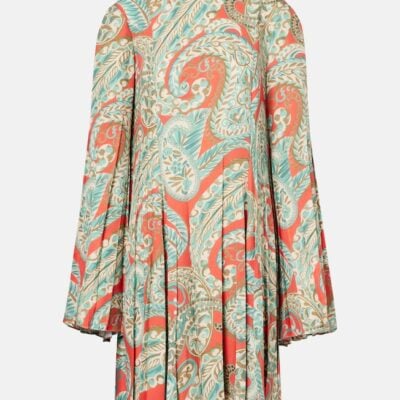 Etro Paisley Pleated Minidress