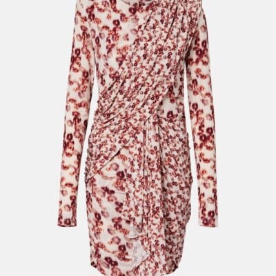 Isabel Marant Georgia Draped Printed Minidress