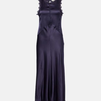 Isabel Marant Jadelia Silk-Blend Satin Midi Dress