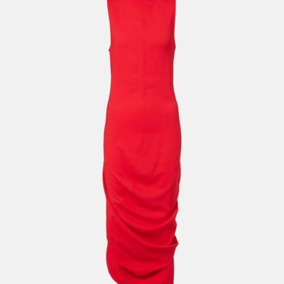 Jacquemus J Draped Crêpe Midi Dress