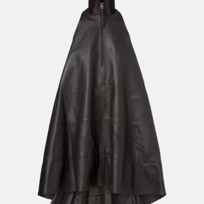 Jacquemus Triangle Leather Minidress