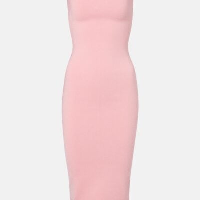 Jacquemus Sera Strapless Piqué Midi Dress