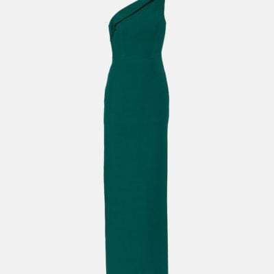 Roland Mouret One-Shoulder Wool And Silk Corset Gown