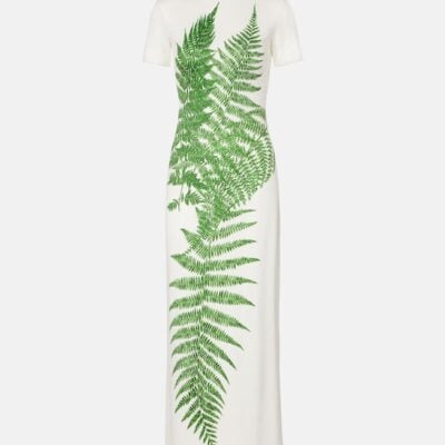 Oscar De La Renta Printed Jersey T-Shirt Dress