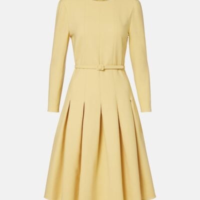 Oscar De La Renta Pleated Crêpe Midi Dress