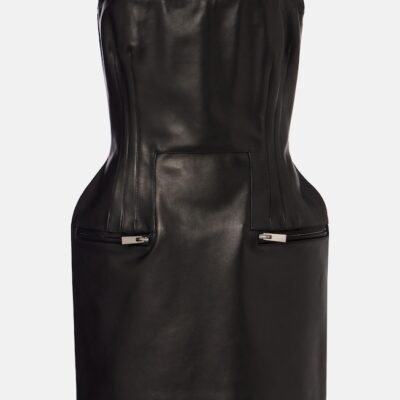 Magda Butrym Leather Bustier Minidress