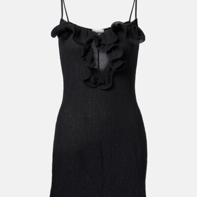 Magda Butrym Ruffled Sheer Minidress