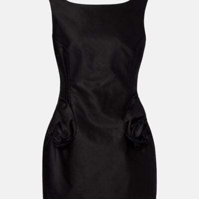 Magda Butrym Floral-Appliqué Cotton Minidress