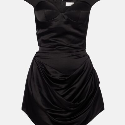 Magda Butrym Ruched Off-Shoulder Bustier Dress