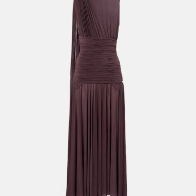 Magda Butrym Draped Sheer Midi Dress