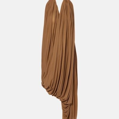Magda Butrym Draped Open-Back Cocktail Dress