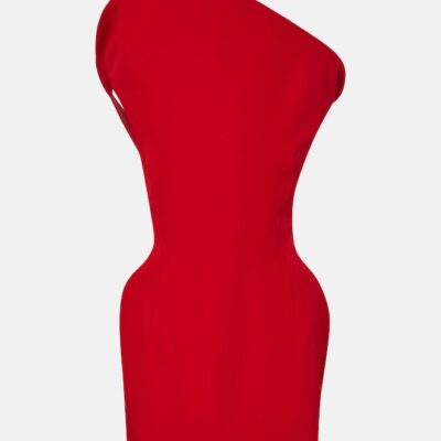 Magda Butrym Asymmetric Cotton-Blend Minidress