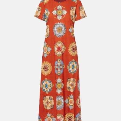 La Doublej Sporty Swing Cotton Jersey Midi Dress