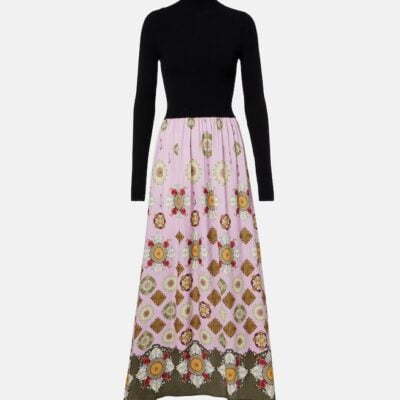 La Doublej Lunaria Foulard Printed Maxi Dress