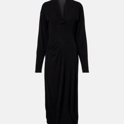 Lemaire Draped Crêpe Jersey Maxi Dress