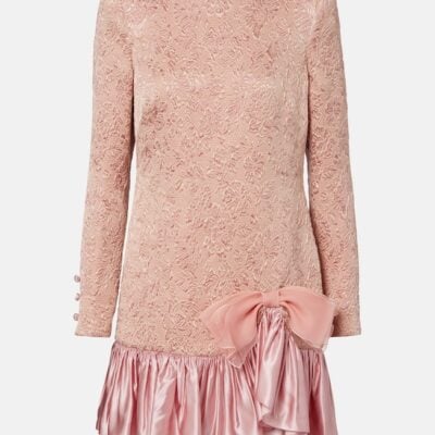 Valentino Wool And Silk-Blend Matelassé Minidress