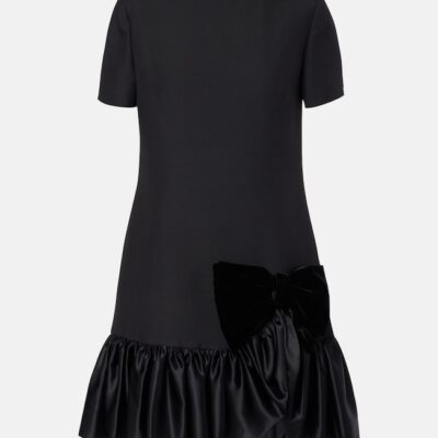 Valentino Crepe Couture Ruffled Minidress