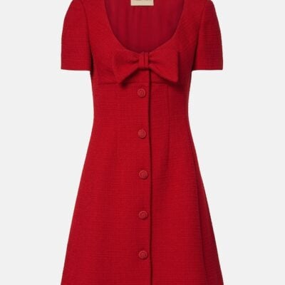 Valentino Wool-Blend Tweed Minidress